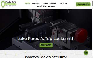 Kwikeys Lock & Security of Lake Forest website