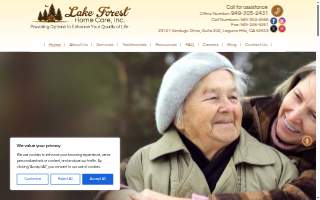 Lake Forest Home Care website