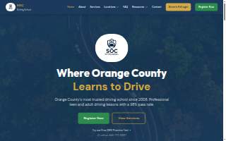 SOC Driving School website