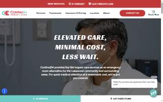 ContinuEM Urgent Care Lakewood website