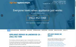 High Quality Appliance Repair website