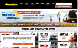 Mountain View Tire & Auto Service website
