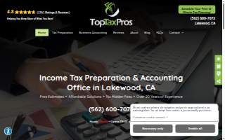 Top Tax Pros of Lakewood website