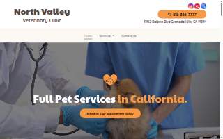 North Valley Veterinary Center And Boarding website