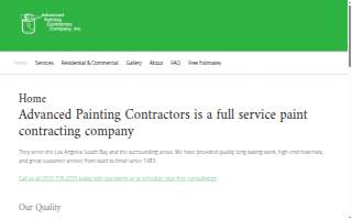Advanced Painting Contractors website
