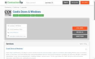 Cook's Doors & Windows website