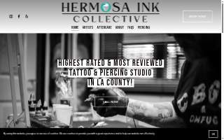 Hermosa Ink Collective: Tattoo & Piercing of Lawndale website