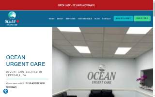 Ocean Urgent Care of Lawndale website