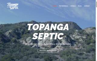 Topanga Septic of Lawndale website