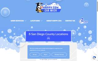 Happy Cow Car Wash of Lemon Grove website