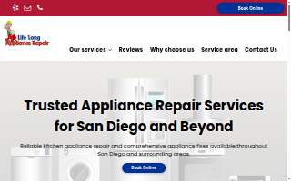 Life-Long Appliance Repair website