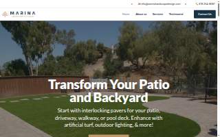 Marina Landscape & Design website