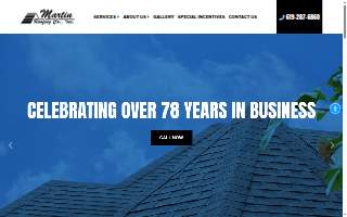 Martin Roofing website