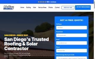McKay Roofing and Solar of Lemon Grove website