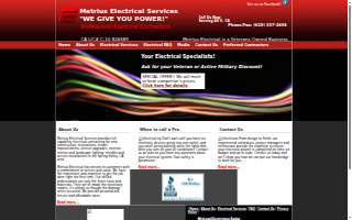 Metrius Electrical Services website