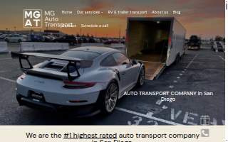 MG Auto Transport website