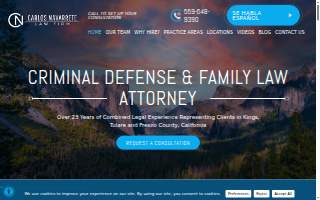 Carlos Navarrete Law Firm website
