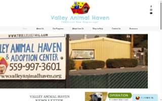 Valley Animal Haven website