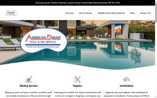 American Dream Pool & Spa Service of Lincoln website