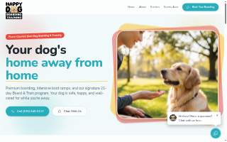 Happy Dog Boarding and Training website