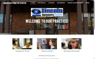 Lincoln Optometry Center website