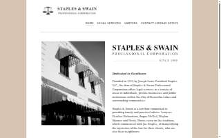 Staples & Swain Professional Corporation website