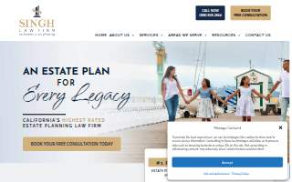 The Singh Law Firm of Lindsay website