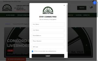 Concord Feed Pet & Livestock Supplies - Livermore website
