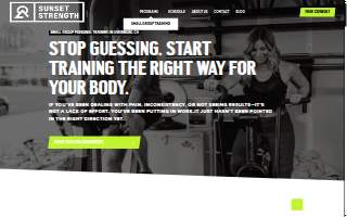 Sunset Strength and Conditioning website