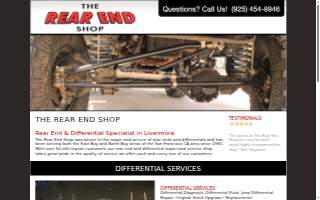 The Rear End Shop Livermore website