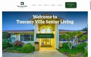 Tuscany Villa Senior Living website