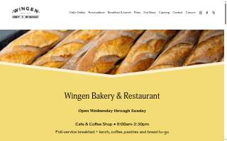 Wingen Bakery & Restaurant website