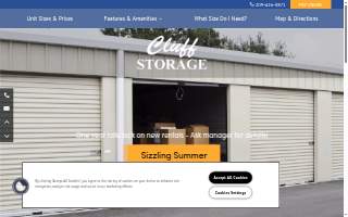 Cluff Storage website