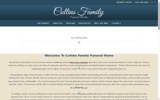 Collins Family Funeral Home Inc website
