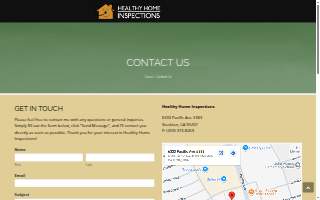 Healthy Home Inspections website