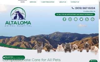 Alta Loma Animal Hospital website