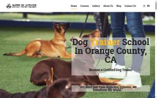 Master Dog Trainer Academy of Loma Linda website