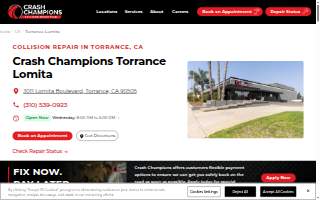 Crash Champions Collision Repair Torrance Lomita website