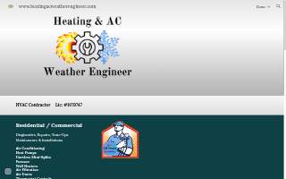 Heating & AC Weather Engineer website