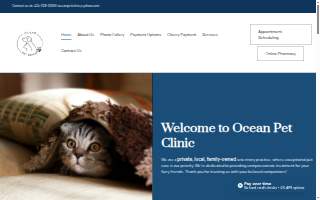 Ocean Pet Clinic website