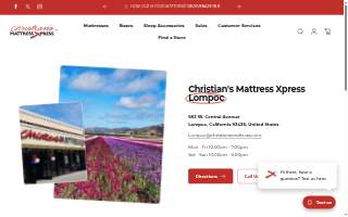 Christian's Mattress Xpress Lompoc website