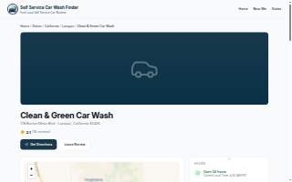 Clean & Green Car Wash website