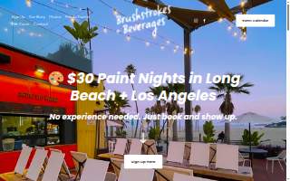 Brushstrokes + Beverages website