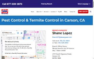 Dewey Pest & Termite Control of Long Beach website