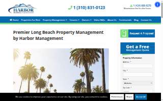 Harbor Property Management of Long Beach website