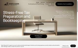 White Sands Tax Services website