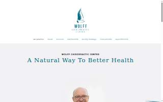 Wolff Chiropractic Center website