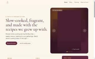 Bazm Kitchen & Catering website