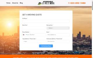 Affordable Los Angeles Movers website