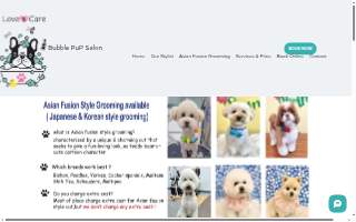 Bubble Pup Salon website